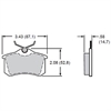BP-10 Smart Pads Brake Pads Calipers: Wilwood CPB Caliper OEM - Audi, Volkswagen, D340 Rear Type - image 1