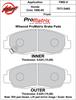 ProMatrix Front Brake Pads Calipers: 1996-2005 Honda - image 1