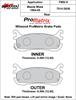 ProMatrix Rear Brake Pads Calipers: 1994-2005 Mazda - image 1