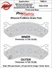 ProMatrix Front & Rear Brake Pads Calipers: 1999-2006 GM - image 1