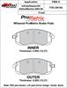 ProMatrix Front Brake Pads Calipers: 2002-2006 Nissan/Infiniti - image 1