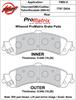 ProMatrix Rear Brake Pads Calipers: 2000-2003 GM - image 1
