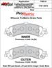 ProMatrix Rear Brake Pads Calipers: 2003-2005 GM - image 1