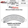 ProMatrix Rear Brake Pads Calipers: 2003-2005 Chevy/GMC - image 1