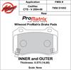 ProMatrix Rear Brake Pads Calipers: 2004-2006 Cadillac - image 1