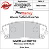 ProMatrix Front Brake Pads Calipers: 2005-2006 Chrysler/Dodge - image 1