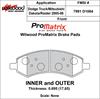 ProMatrix Front Brake Pads Calipers: 2005-2006 Dodge/Mitsubishi - image 1
