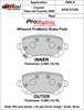 ProMatrix Rear Brake Pads Calipers: 2008 Chrysler - image 1