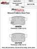 ProMatrix Rear Brake Pads Calipers: 2008 Honda - image 1