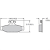 Polymatrix "E" Brake Pads Calipers: OEM - GM D413 Type Rear - image 1
