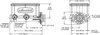 Compact Tandem Master Cylinder, 1 in. Bore - Black E-Coat Finish - image 3