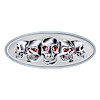 10881 Chrome Die Cast Skull Emblem - Silver - image 1