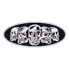 10882 Chrome Die Cast Skull Emblem - Black - image 1