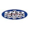 10883 Chrome Die Cast Skull Emblem - Blue - image 1