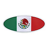 10924 Chrome Oval Emblem - Mexico Flag - image 1
