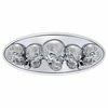 10963 Chrome Oval Emblem - 3D Skull - image 2