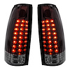 110546 LED Tail Light For 1988-98 Chevy & GMC Truck (Pair) - Smoke Red & Clear Lens - image 1