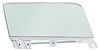 R/H Complete Door Glass Assembly for 1967-1968 Ford Mustang Coupe - Tinted - image 1