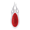 110798 1938-39 Ford Car Style LED Sequential Tail Light With Chrome Flush Mount Flame Bezel - image 1
