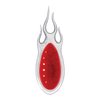 110798 1938-39 Ford Car Style LED Sequential Tail Light With Chrome Flush Mount Flame Bezel - image 2