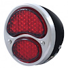 FTL2831LED6-BAL 19 LED 6V Tail Light Assembly With 4 LED LP, Light Black Housing, & SS Rim For 1928-31 Ford Model A - L/H - image 1