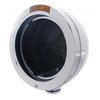 31191 Stainless Steel Bullet Classic Headlight No Bulb With Turn Signal Light - Amber Lens - image 2