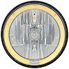 Crystal Round Headlight with LED Halo 7"