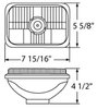 Front Rectangular Headlight 5 in x 7 in., Crystal Clear Lens - image 3