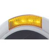 31701 Stainless Steel Bullet Half Moon Headlight No Bulb With LED Turn Signal - Amber Lens - image 3