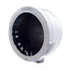 31702 Stainless Steel Bullet Half Moon Headlight No Bulb With LED Turn Signal - Clear Lens - image 1