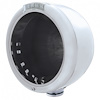 31717 Stainless Steel Classic Half Moon Headlight No Bulb With LED Turn Signal - Clear Lens - image 1