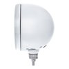 31717 Stainless Steel Classic Half Moon Headlight No Bulb With LED Turn Signal - Clear Lens - image 3