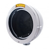 31731 Stainless Steel Bullet Classic Headlight No Bulb With LED Turn Signal - Amber Lens - image 1