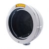 31731 Stainless Steel Bullet Classic Headlight No Bulb With LED Turn Signal - Amber Lens - image 2