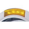 31731 Stainless Steel Bullet Classic Headlight No Bulb With LED Turn Signal - Amber Lens - image 4