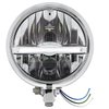 32799 Chrome 5-3/4 in. Motorcycle Headlight 9 LED Bulb With White LED Light Bar - Bottom Mount - image 2