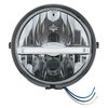 32802 Black 5-3/4 in. Motorcycle Headlight 9 LED Bulb With White LED Light Bar - Side Mount - image 2