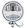 32803 Chrome 5-3/4 in. Motorcycle Headlight 8 LED Bulb With Silver Bar - Bottom Mount - image 1
