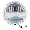 32805 Chrome 5-3/4 in. Motorcycle Headlight 8 LED Bulb With Silver Bar - Side Mount - image 1