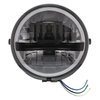 32810 Black 5-3/4 in. Motorcycle Headlight 8 LED Blackout Bulb With Black Bar - Side Mount - image 2