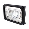 34131 ULTRALIT Heated 4 in. x 6 in. LED Headlight With Glass Lens & Aluminum Housing - Low Beam - Chrome - image 2
