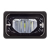 34133 ULTRALIT Heated 4 in. x 6 in. LED Headlight With Glass Lens & Aluminum Housing - Low Beam - Black