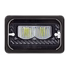 34134 ULTRALIT Heated 4 in. x 6 in. LED Headlight With Glass Lens & Aluminum Housing - High Beam - Black