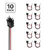 34212P10 3 Wire Pigtail With 3 Prong Straight Plug, 12 in. Lead, 10-Pack - image 1