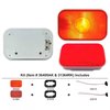 36409AK Rectangular Turn Signal Light Kit - Amber Lens - image 2