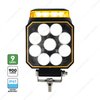 9-LED Work Light with 8-Pattern Amber Strobe [900-Lumen, Black] - image 2