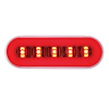 36924B 22 LED 6 in. Oval GloLight With Divider Bar Inner Design (Stop, Turn & Tail) - Red LED/Red Insert - image 1