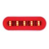 36924BRK 22 LED 6 in. Oval GloLight Kit With Divider Bar Inner Design (Stop, Turn & Tail) - Red LED/Red Insert (Each) - image 3