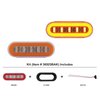 36925BAK 22 LED 6 in. Oval Clear Lens With Halo Insert GloLight Light Kit - Amber LEDs/Amber Insert (Each) - image 2