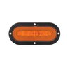 36954 22 LED 6 in. Oval Flange Mount GloLight (Turn Signal) - Amber LED/Amber Lens - image 4